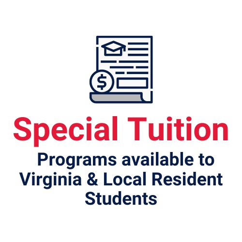 Special Tuition programs available to Virginia & local West Virginia students. 