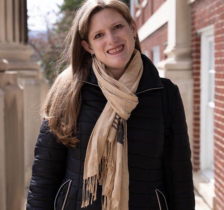 A portrait of English professor Dr. Irene Rieger.