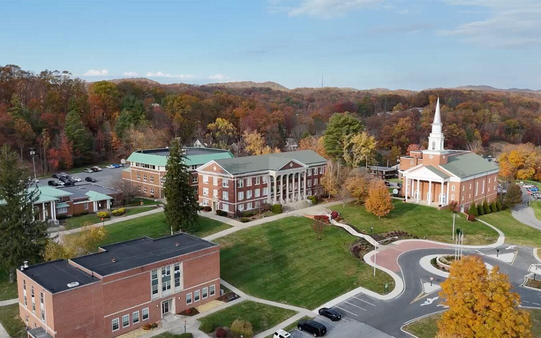 Aerial shot of campus