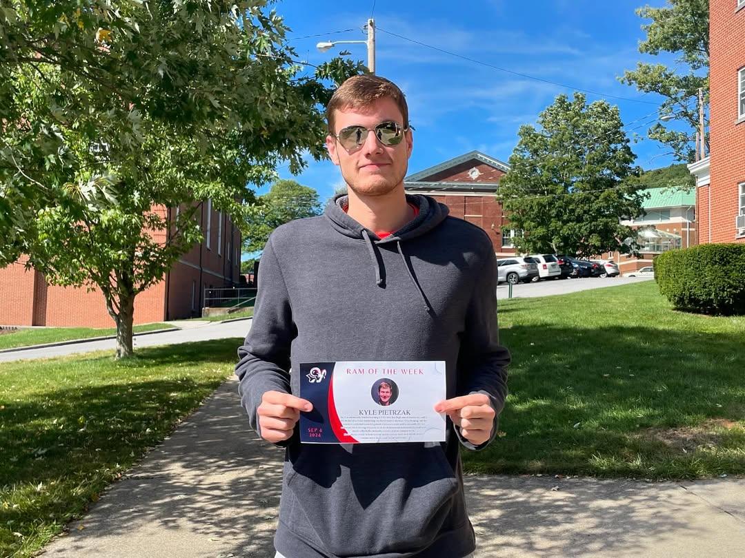 Kyle Pietrzak receives a Ram of the Week certificate