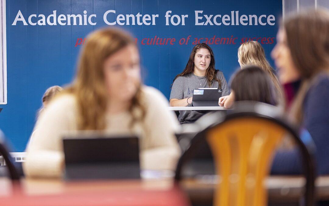 Students in the Academic Center for Excellence.