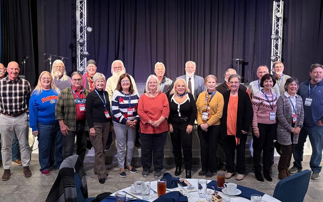 A group of alumni in Harman Chapel.