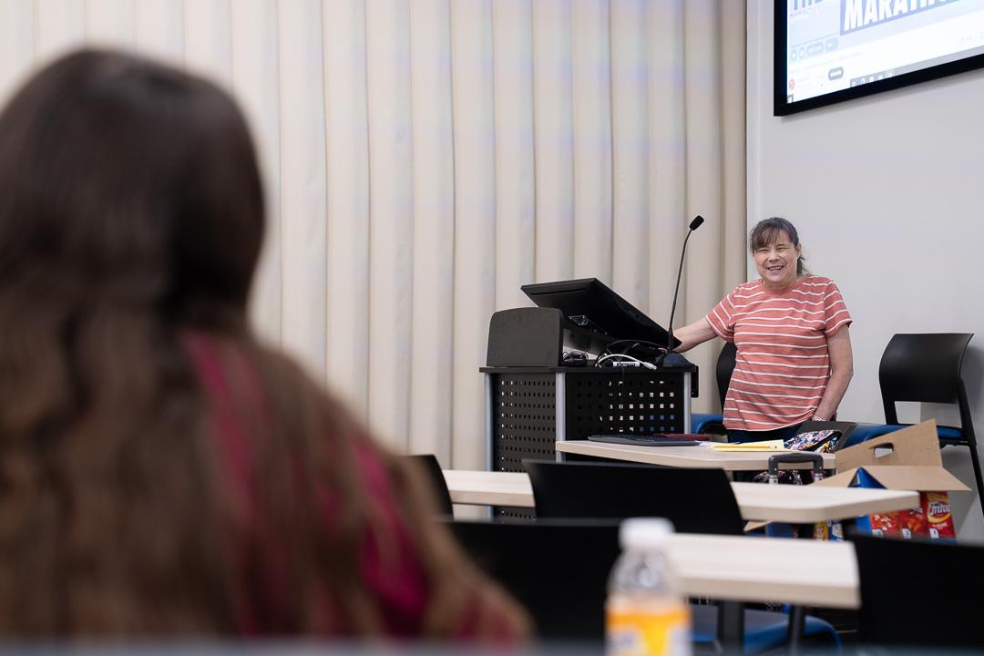 Constitution-Day-2026 Professor Wendy Beavers speaks in the Science Center Lyceum.