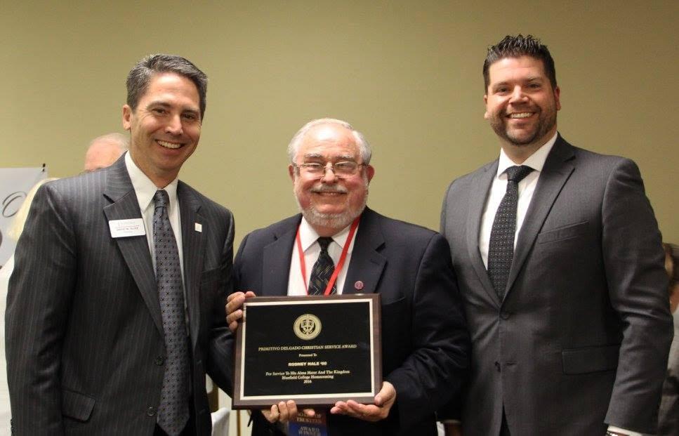 Rod Hale receives one of the Alumni Awards in 2016.