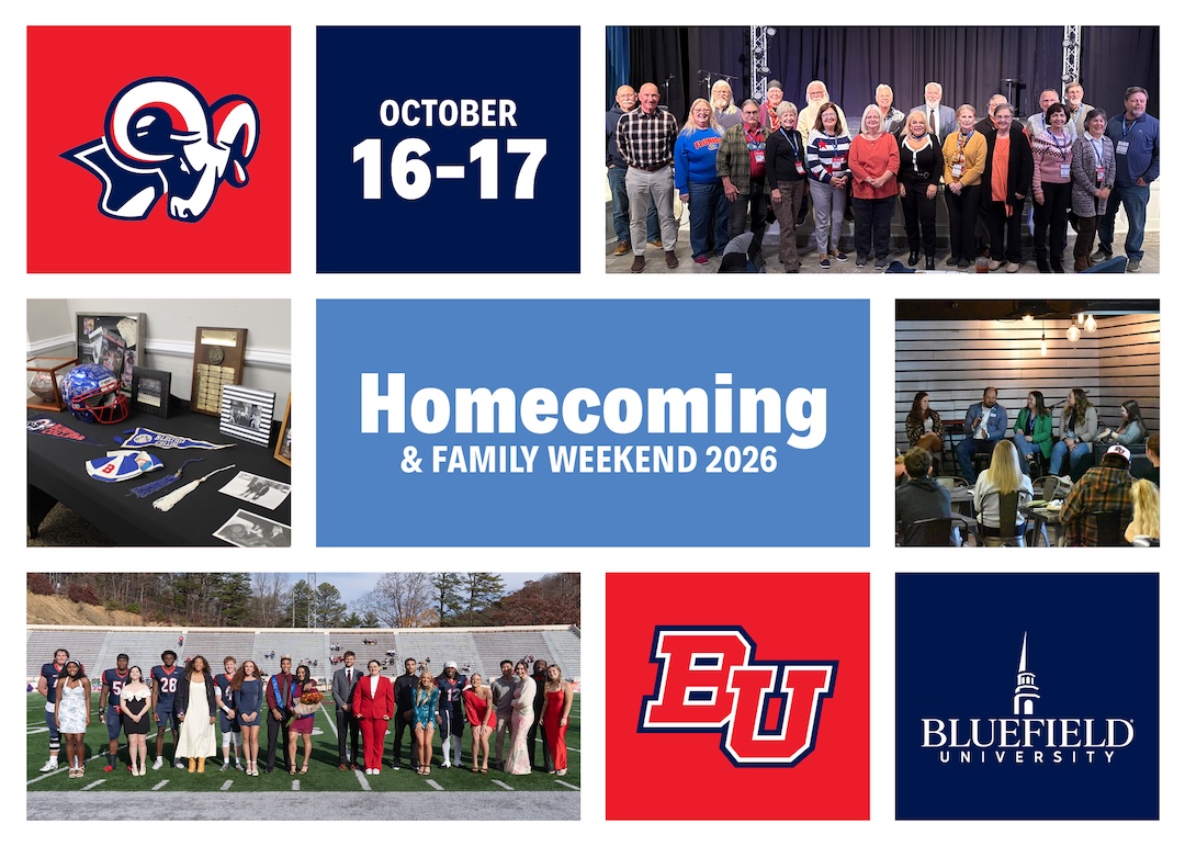 The front of a postcard for Homecoming 2026.