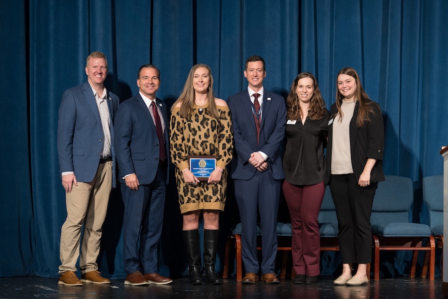 Camry McCroskey is inducted into the Athletics Hall of Fame